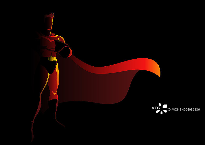 摆出英勇姿势的超级英雄图片素材