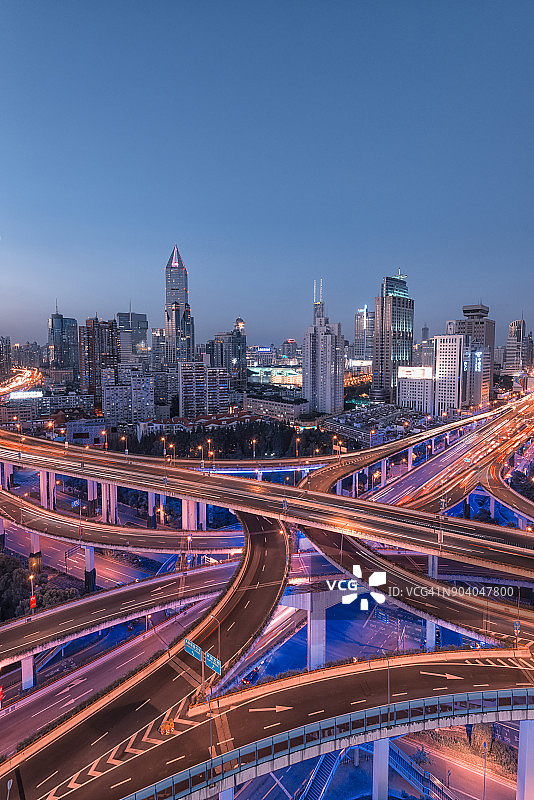 上海城市高速公路交通图片素材