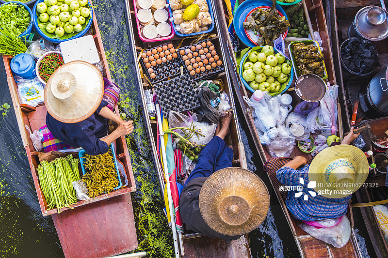 泰国曼谷水上市场图片素材