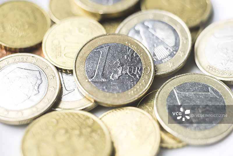 欧元硬币图片素材