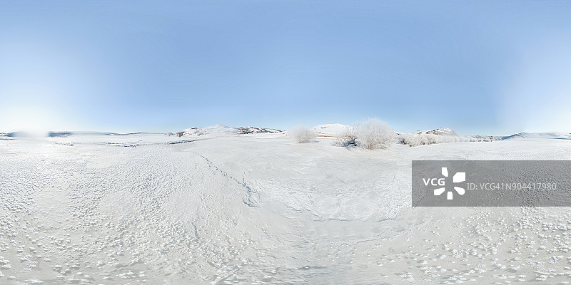 内蒙古冰湖全景图片素材