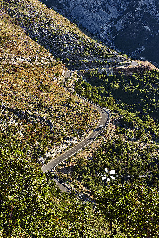 阿尔巴尼亚亚得里亚海沿海公路图片素材