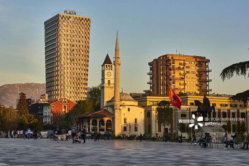 阿尔巴尼亚地拉那的艾特·海姆·贝伊清真寺图片素材