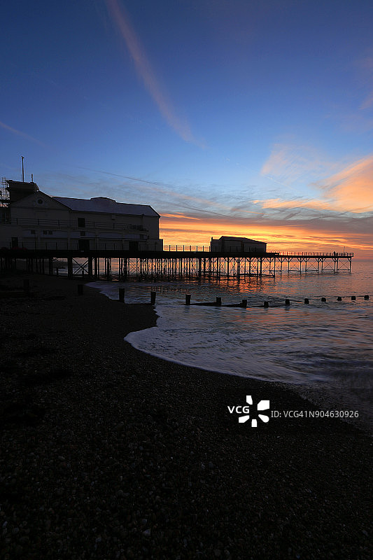 博格诺里吉斯码头日出图片素材