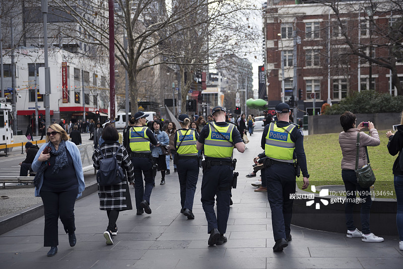 澳大利亚墨尔本的警察图片素材