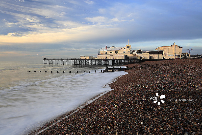博格诺里吉斯码头日出图片素材