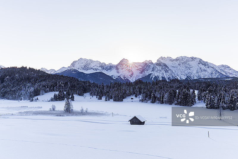 巴伐利亚阿尔卑斯山脉-韦特施泰因山脉图片素材