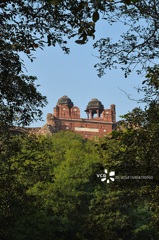 印度古迹：德里动物园的老堡-胡马雍门（南部城墙）图片素材