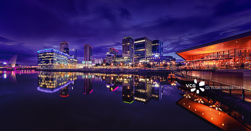 英国媒体城，索尔福德码头，曼彻斯特图片素材