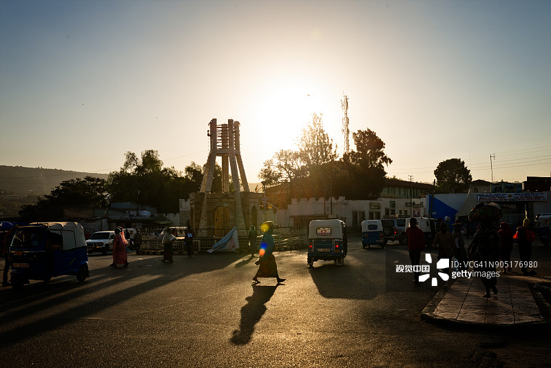 埃塞俄比亚哈拉尔古城的日落（2017年12月7日）图片素材