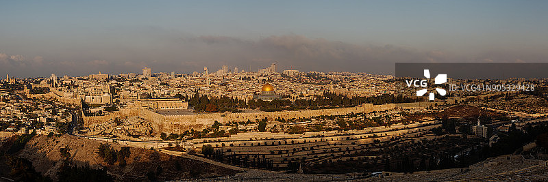 从橄榄山看耶路撒冷图片素材