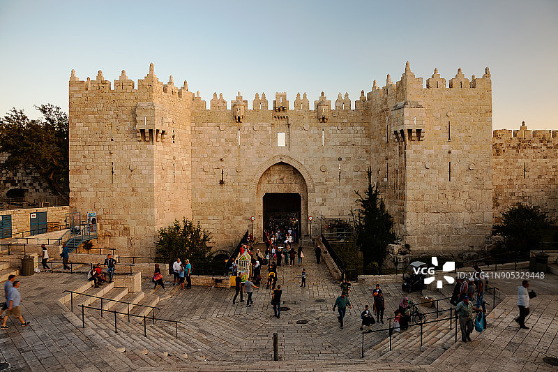 耶路撒冷的大马士革门图片素材