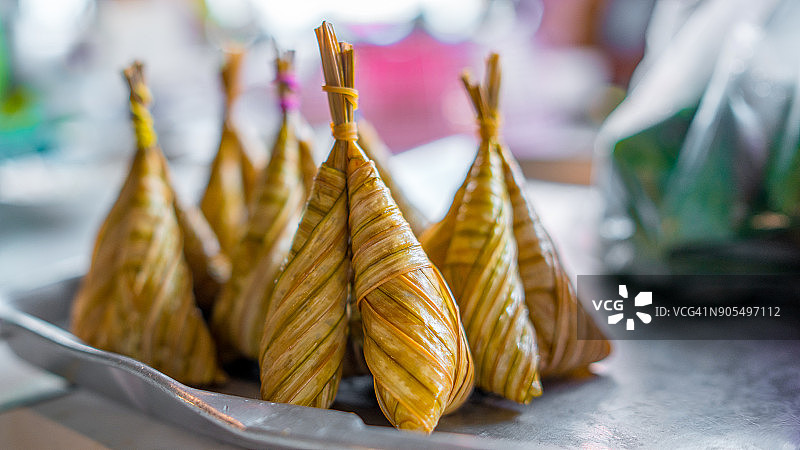 泰国著名街头小吃Ketupas Palas图片素材
