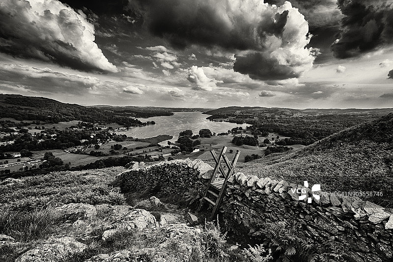 乡村石墙风景图片素材