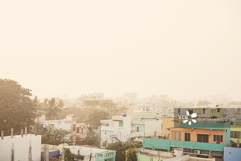 印度东南部贡土尔附近的贫困地区图片素材