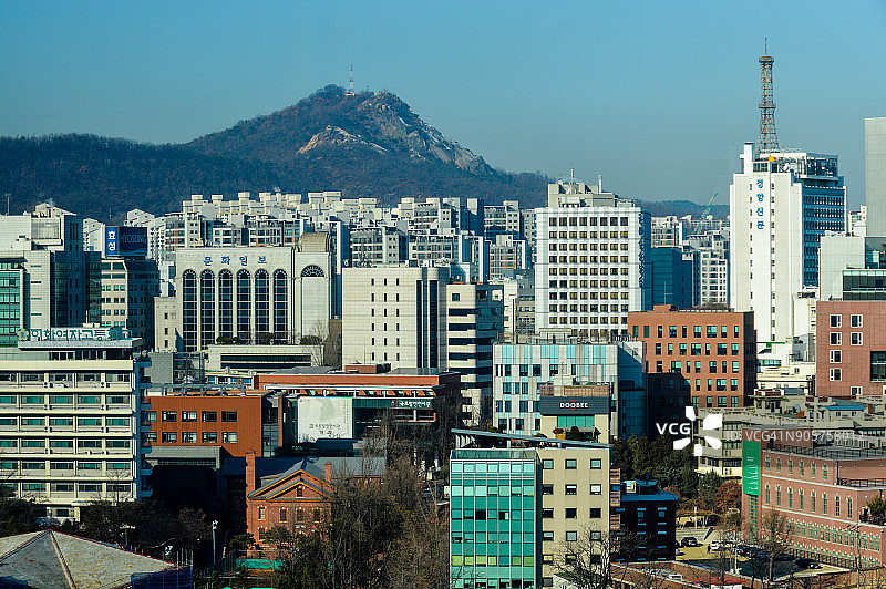 首尔城市天际线图片素材