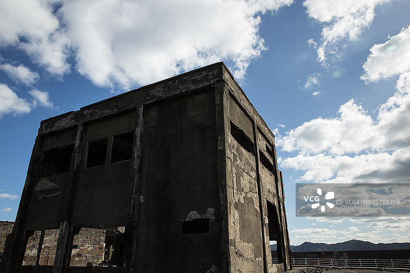 日本长崎军舰岛遗址图片素材