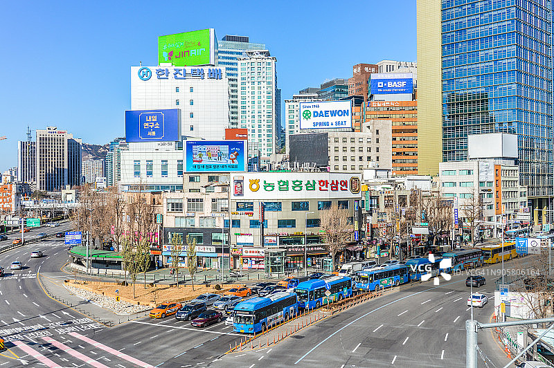 首尔城市风光与都市景象图片素材