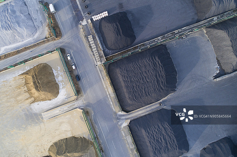 建筑工地的沙山图片素材