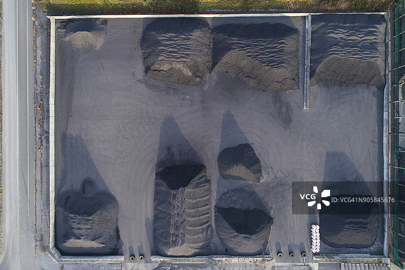 建筑工地的沙山图片素材