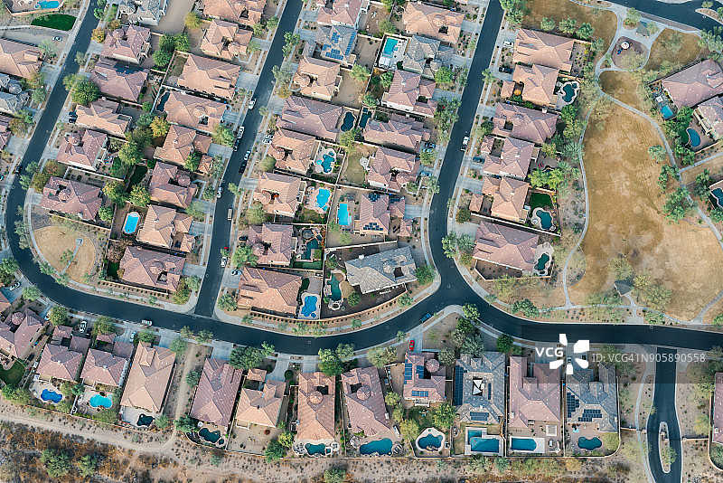 北凤凰城的住宅区航拍图像图片素材