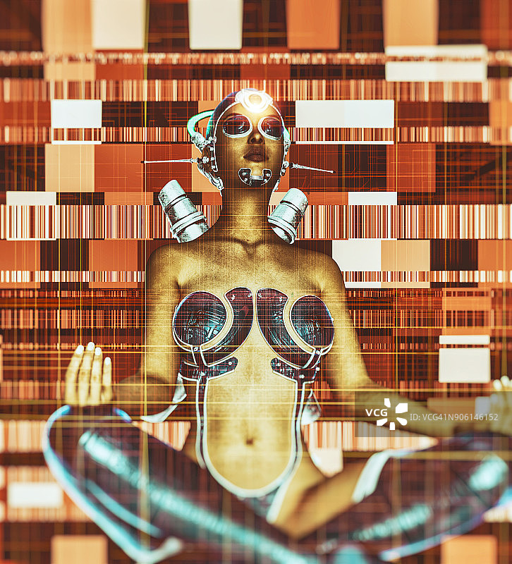 梦幻角色冥想图片素材