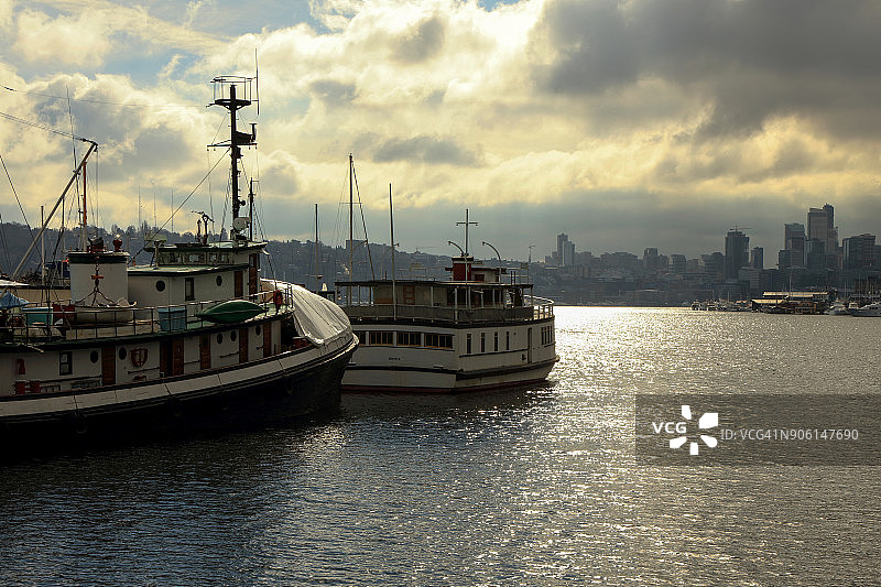 西雅图与联合湖图片素材