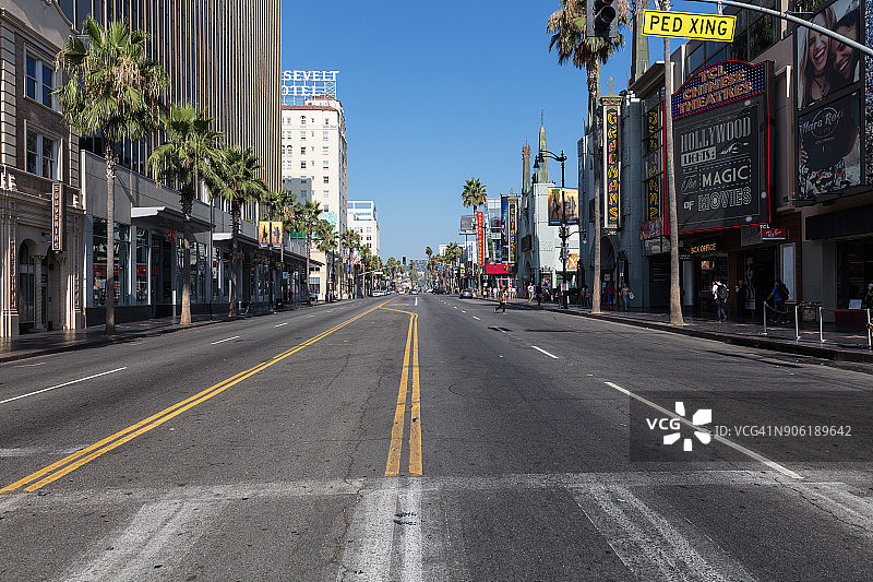好莱坞大道清晨图片素材