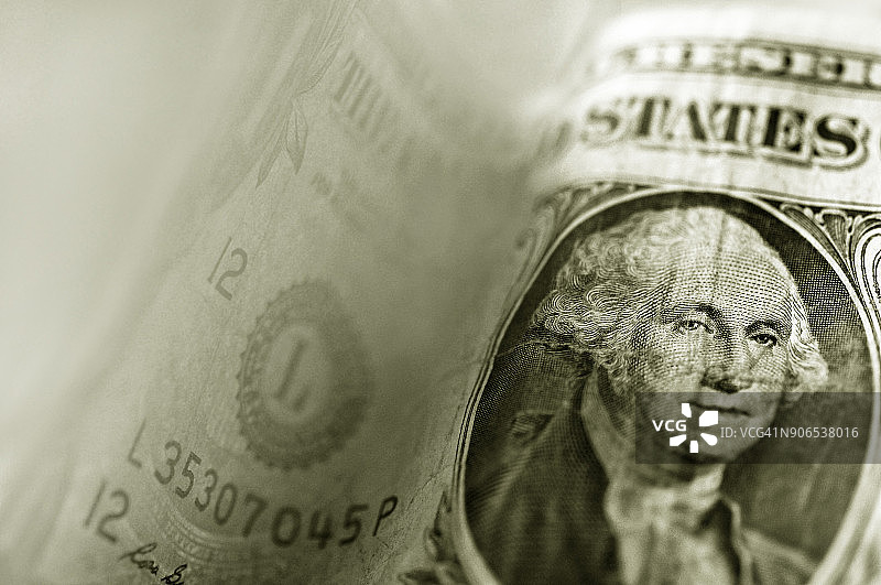 美元钞票艺术微距摄影图片素材