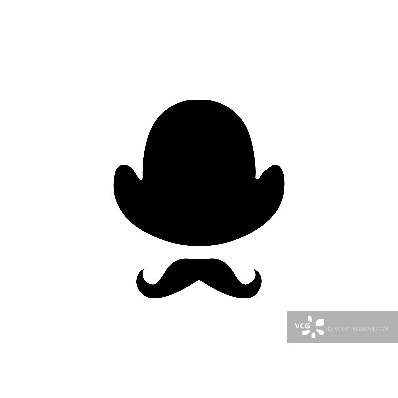 英式帽子和胡子图标，英国文化元素，优质图形设计图标，网站、网页设计、移动设备图标符号图片素材
