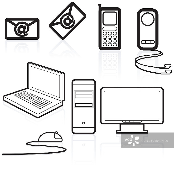 图标倒影图片素材