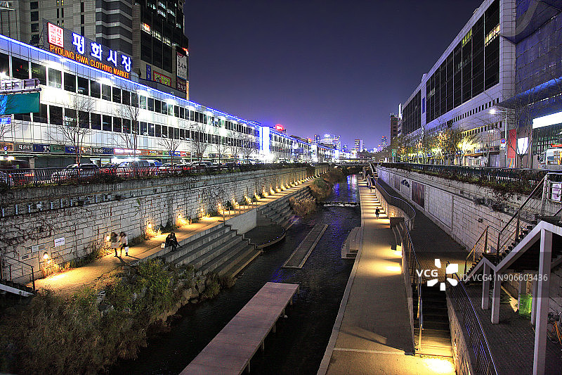 清溪川运河街图片素材