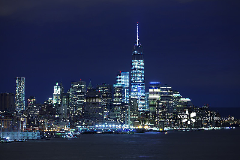 纽约市夜景图片素材