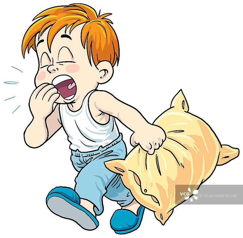 孩子犯困图片素材