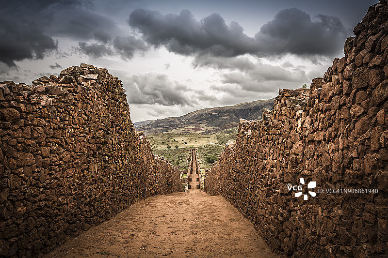 皮基利亚克塔遗址，南部山谷，库斯科 - 秘鲁图片素材