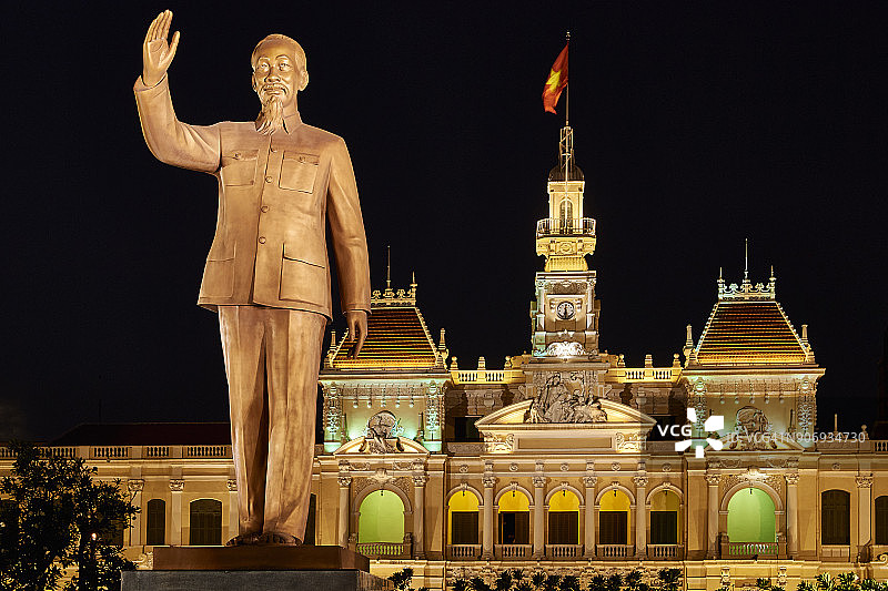 越南胡志明市西贡市政厅图片素材