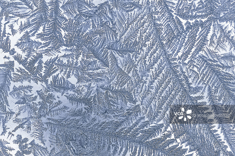 窗上霜蓝图案图片素材