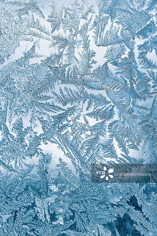 窗上霜蓝图案图片素材