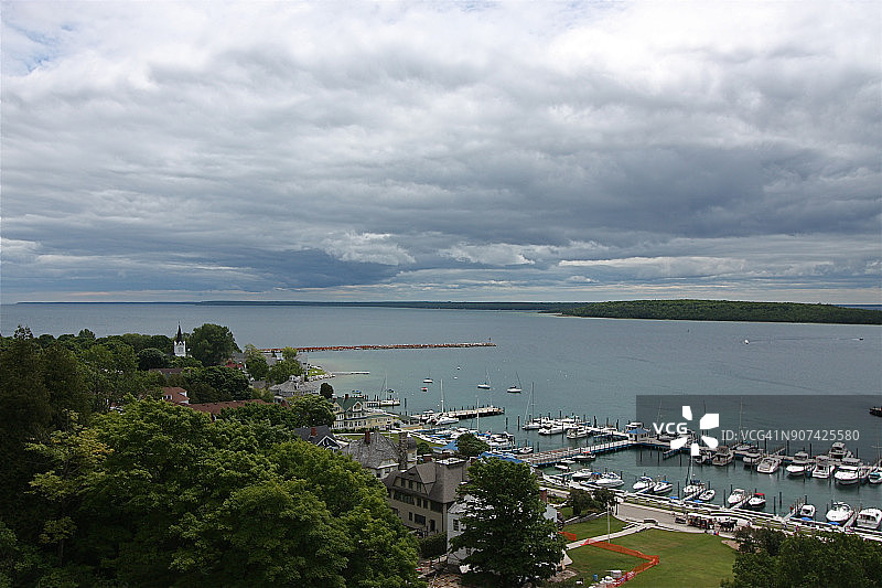 麦基诺岛概览图片素材