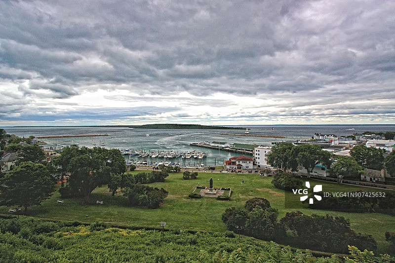 麦基诺岛概览图片素材