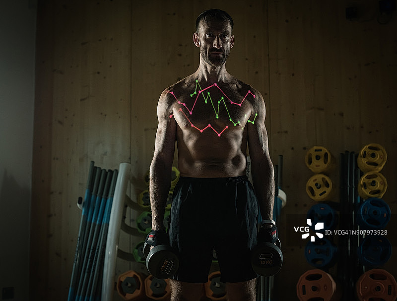 带有信息图的举重训练图片素材