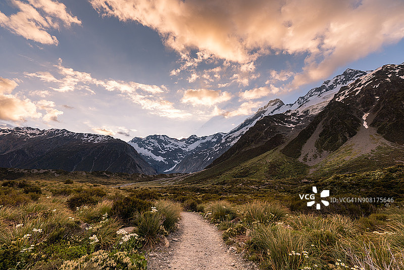 库克山国家公园胡克谷图片素材