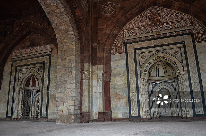 印度古堡：基拉-艾-库赫纳清真寺图片素材