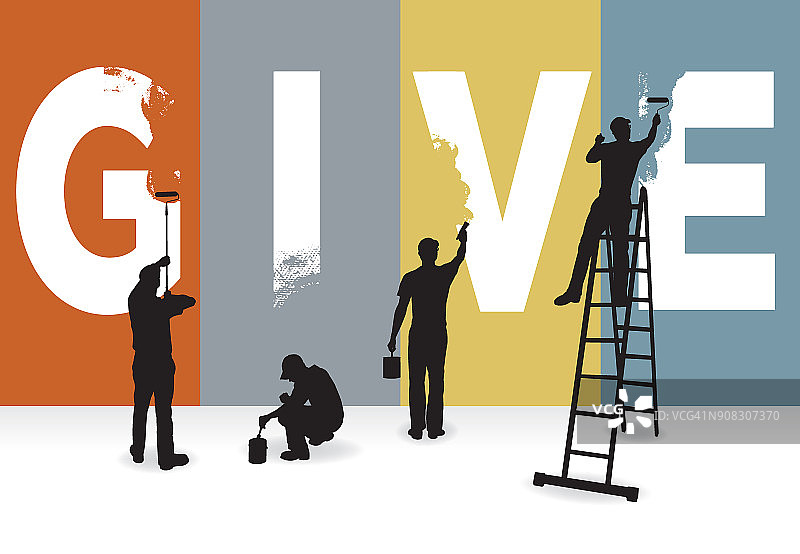给予，慷慨的广告牌概念图图片素材