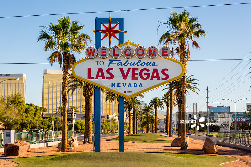 欢迎来到拉斯维加斯标志图片素材