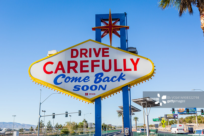 欢迎来到拉斯维加斯标志图片素材