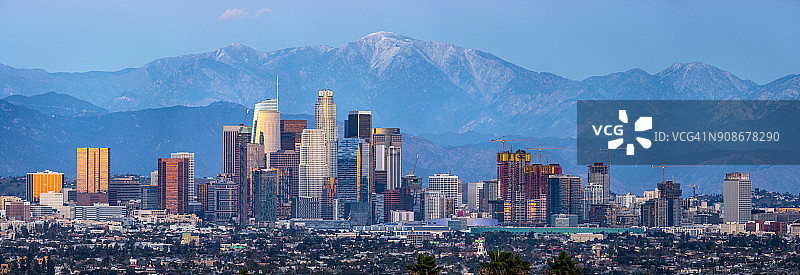 洛杉矶天际线全景图片素材