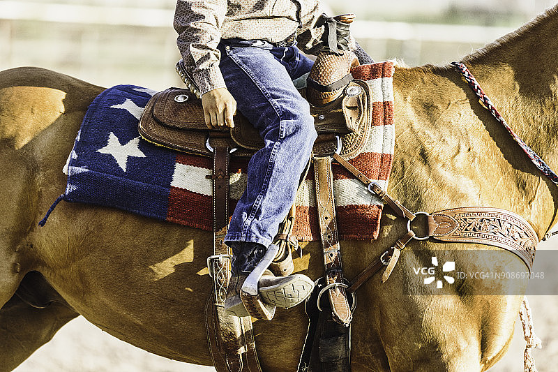 美国鞍毯骑手图片素材