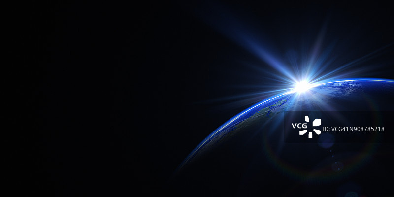 太空日出图片素材