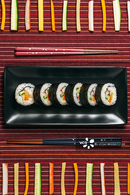 日式午餐食品摆拍图片素材